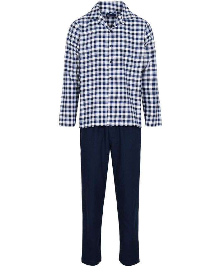 JBS Flannel Pyjamas med Knapper – Komfortabel Hjemmehyggelighed