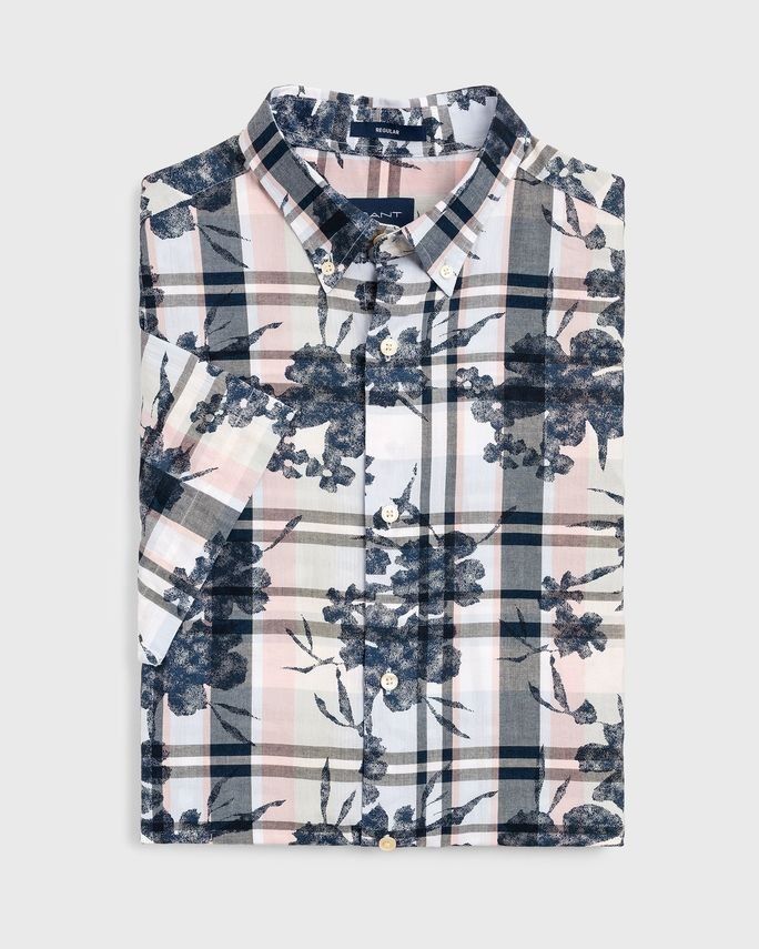 O2  Printed Indigo Plaid Reg B
