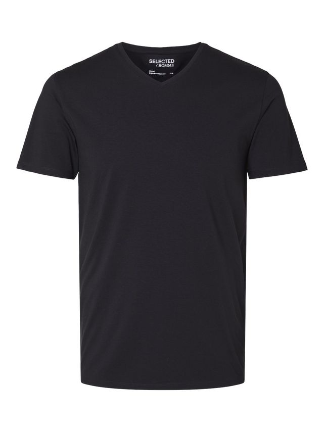 Slhnewpima Ss V-neck Tee B Noo