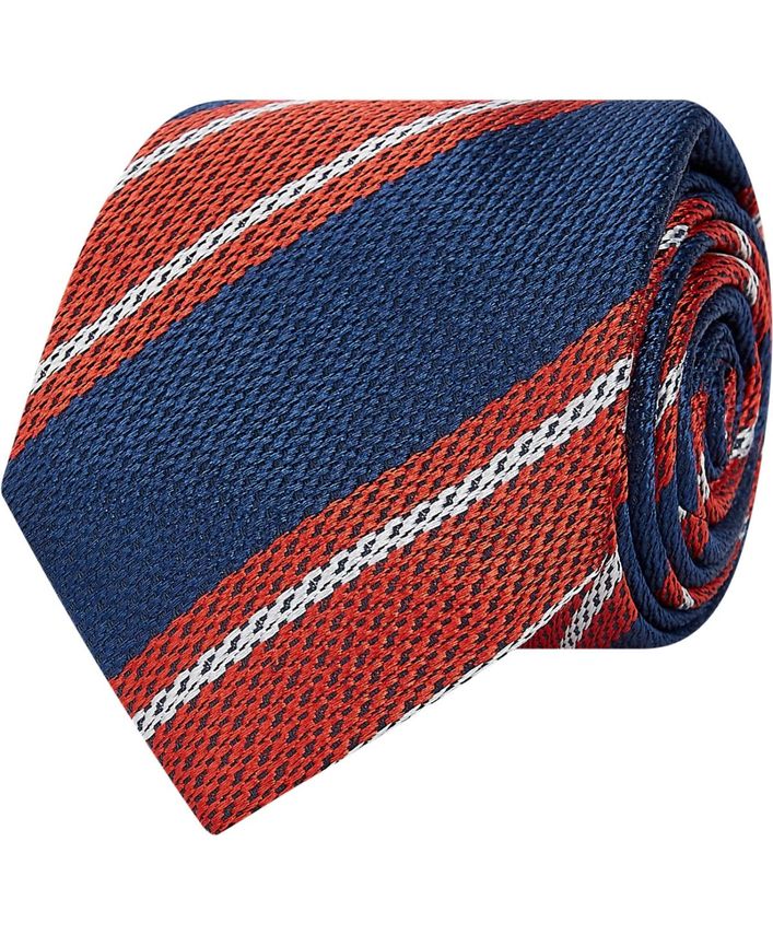 Silk Blend Large Stripe Tie