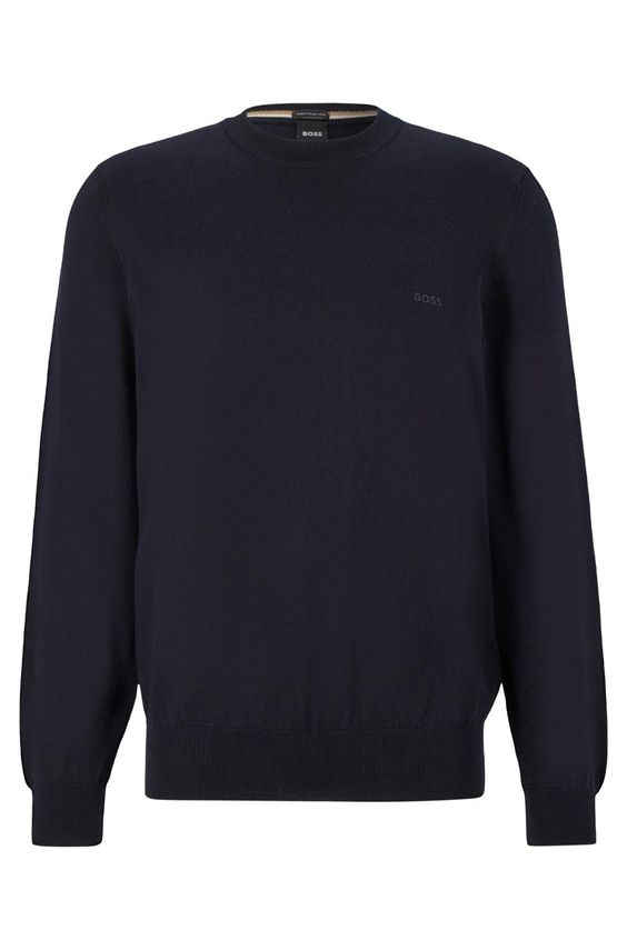 BOSS Black Crew-neck Sweatshirt med Broderet Logo