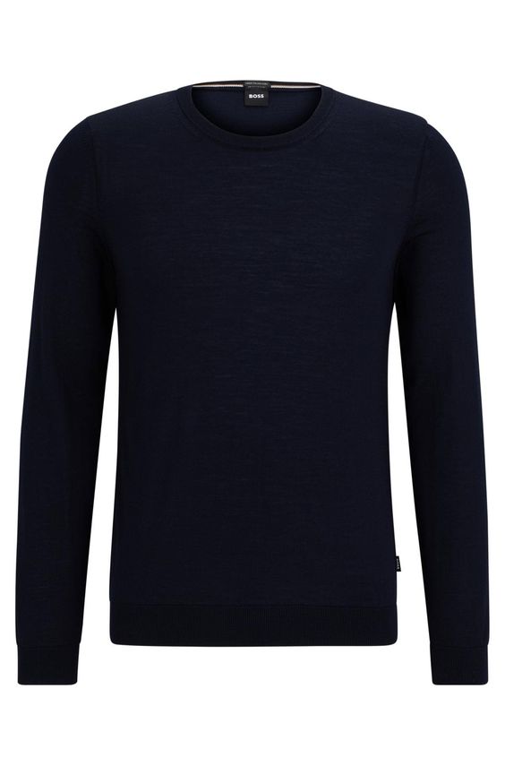 BOSS Black Merinould Sweater - Tidløs Elegance