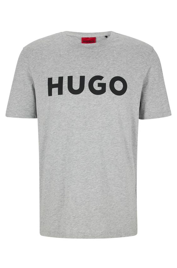 HUGO Regular Fit T-shirt med Logo - 100% Bomuld