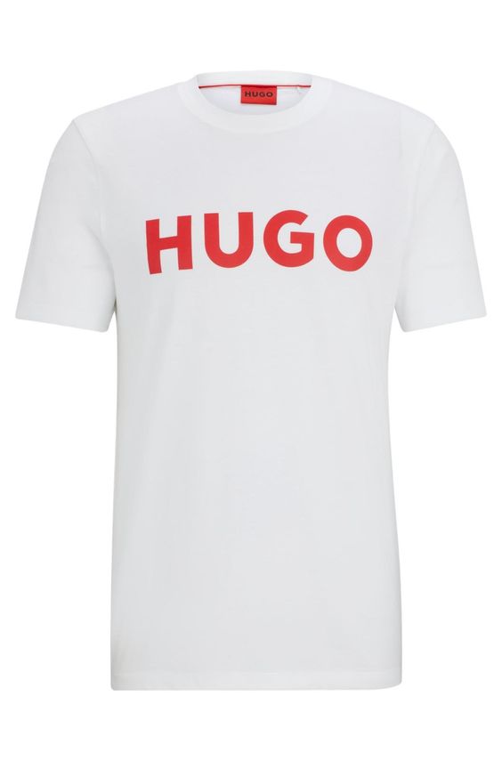 HUGO Logo T-shirt i 100% bomuld – Fantastisk tilbud!