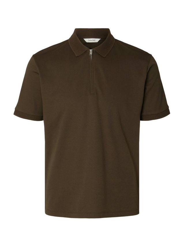 Slhfave Zip Ss Polo B