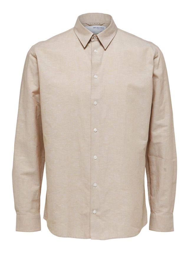 Slhregnew-linen Shirt Ls Classic W