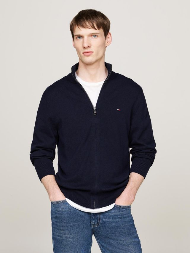 Pima Organisk Cashmere Zip Thru fra Tommy Hilfiger