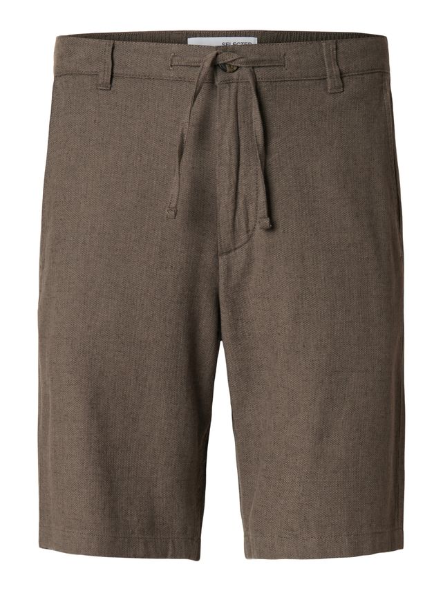 Slhregular-brody Linen Shorts Noos
