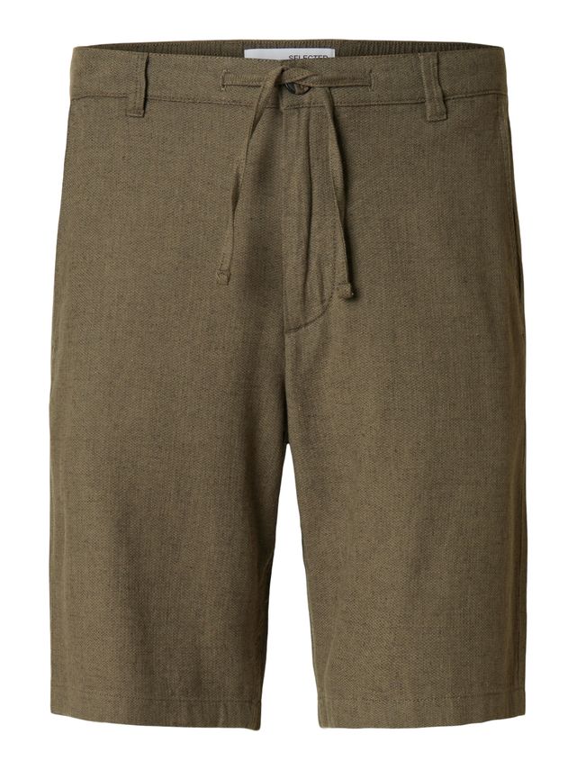 Slhregular-brody Linen Shorts Noos