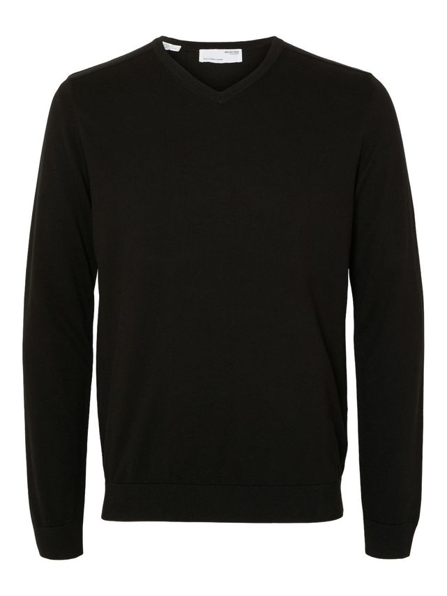 Slhberg Ls Knit V-neck Noos