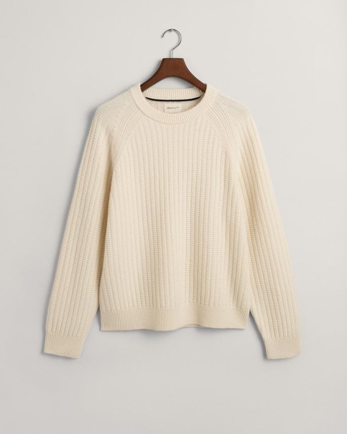 Texture Raglan C-neck