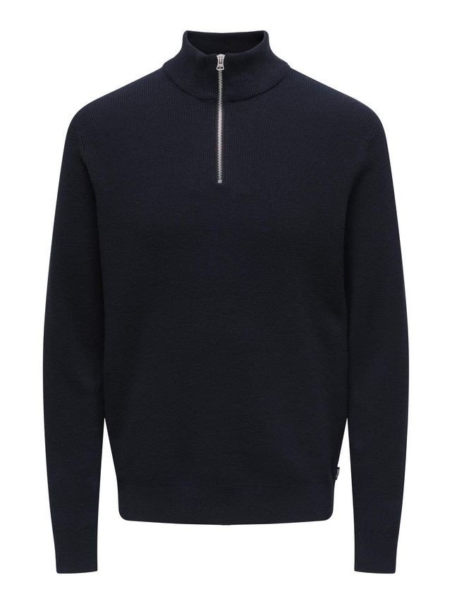 Onsphil Reg 12 Struc Half Zip Knit