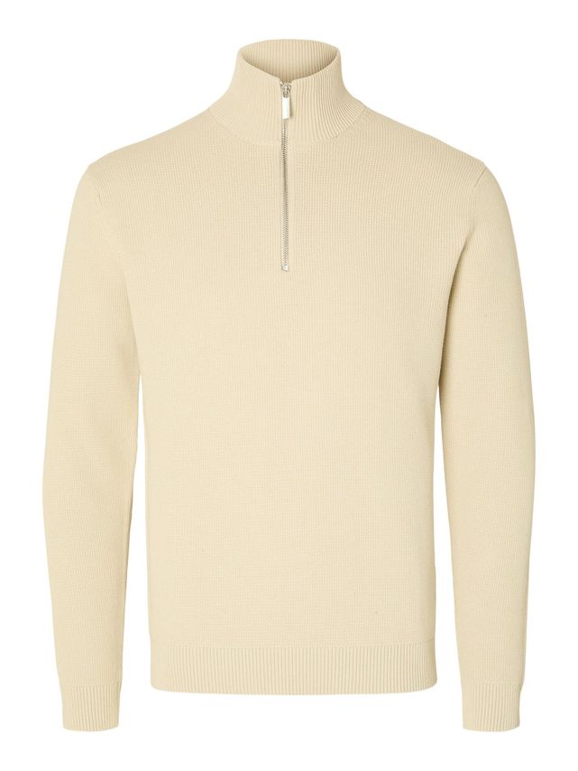 Slhdane Ls Knit Structure Half Zip