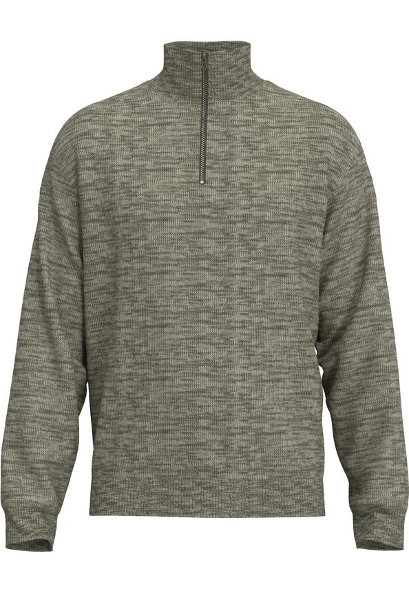 Slhdane Ls Knit Structure Half Zip