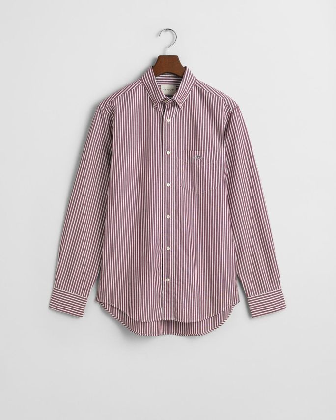 GANT Reg Poplin Stribet Skjorte - Fantastisk Tilbud!