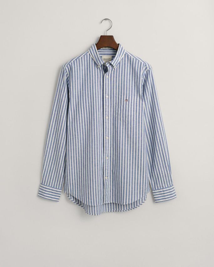 Reg Cotton Linen Stripe Shirt