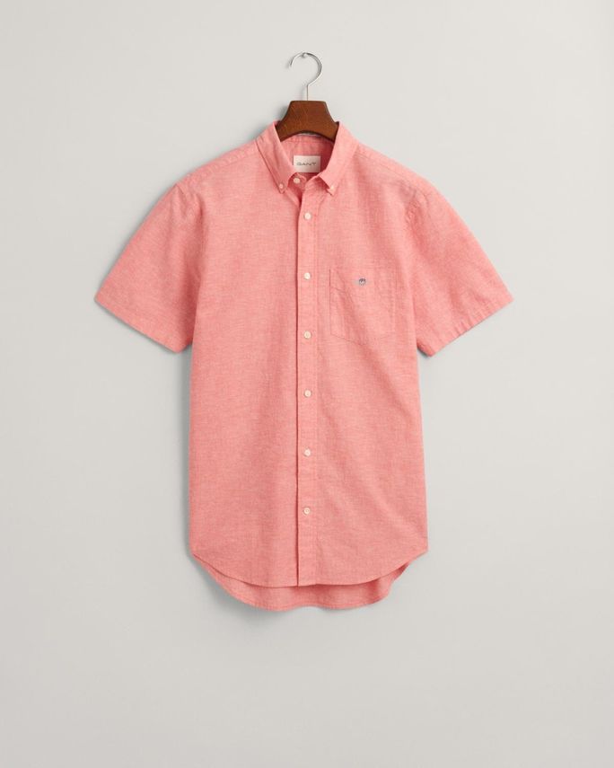 Reg Cotton Linen Ss Shirt
