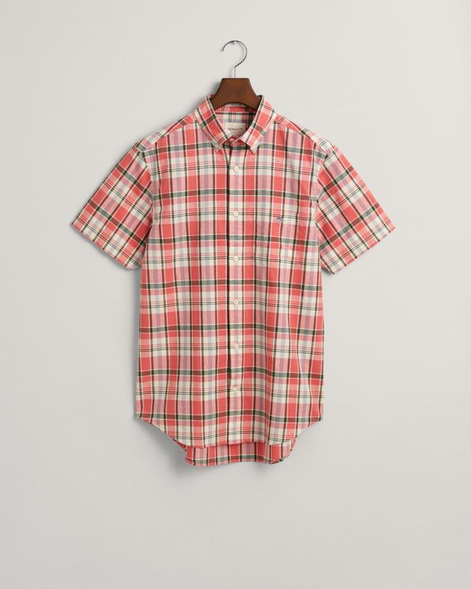Reg Cotton Linen Check Ss Shirt