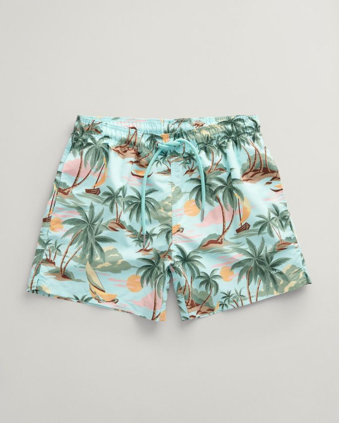 Hawaii Print Swim Shorts