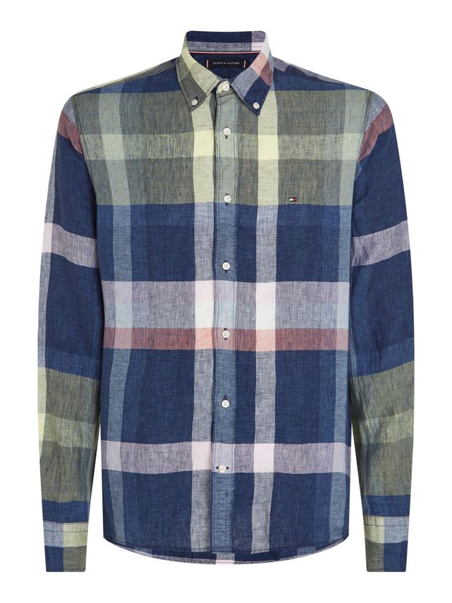 Linen Multi Check Rf Shirt