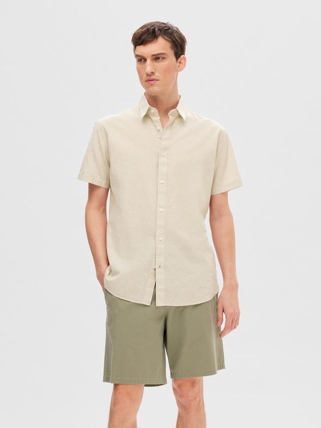 Slhreg-new Linen Shirt Ss Noos
