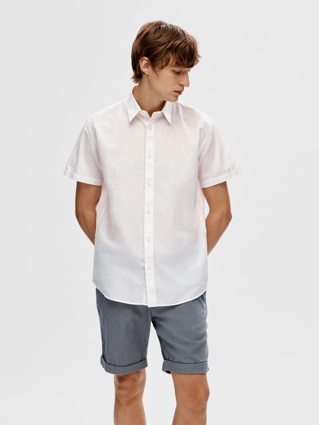 Slhreg-new Linen Shirt Ss Noos