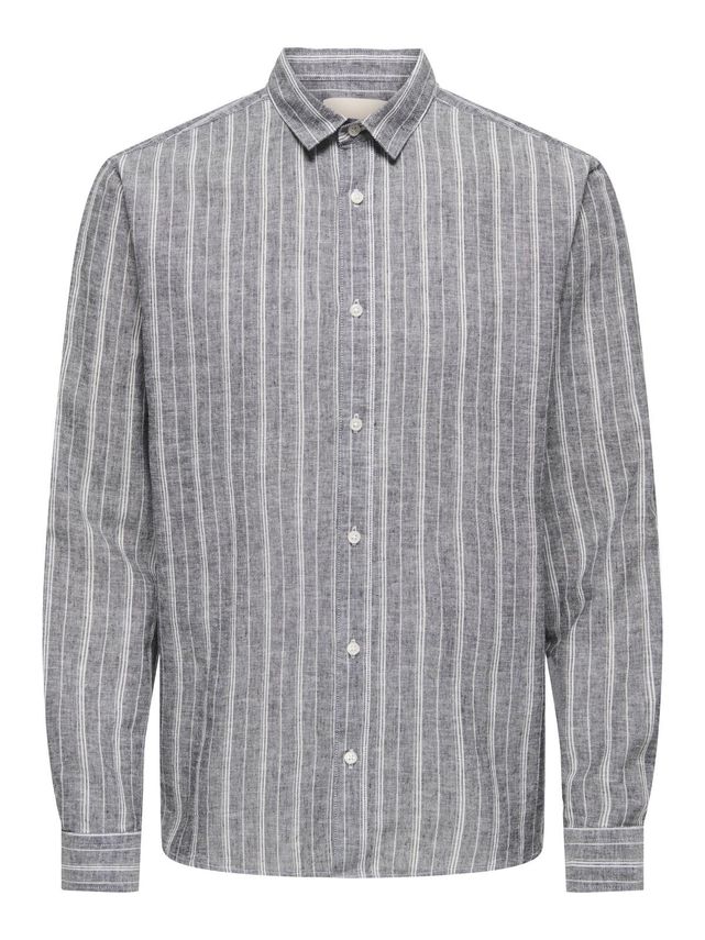 Onscaiden Ls Stripe Linen Shirt 660