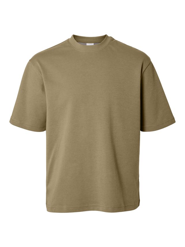 Tidløs Loose Fit O-hals T-shirt fra SELECTED