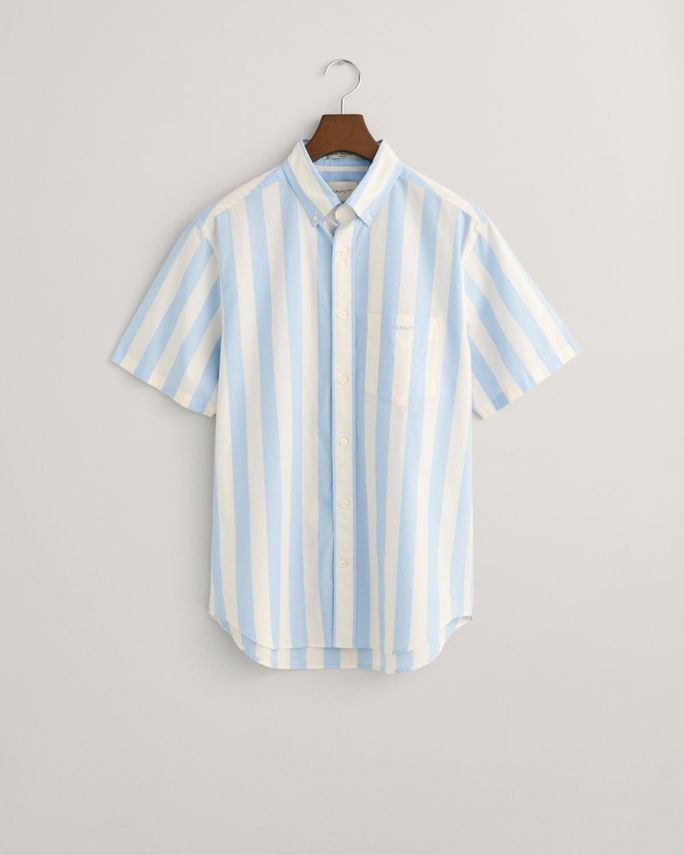 Reg Poplin Parasol Stripe Ss Shirt