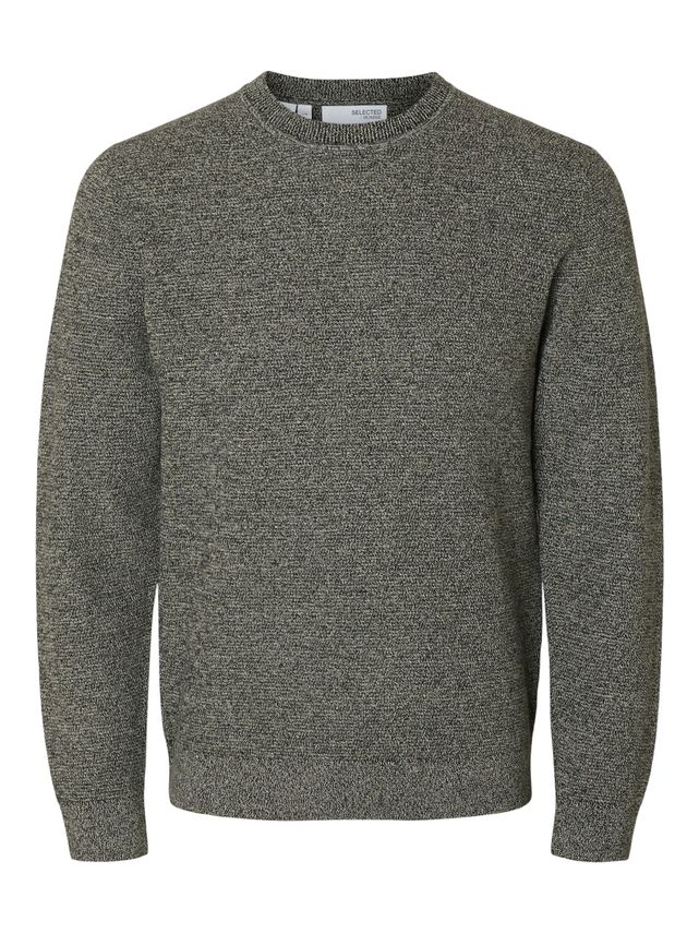 Slhross Ls Knit Structure Crew Neck