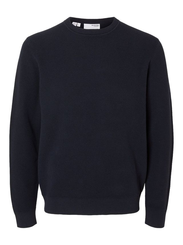 Slhross Ls Knit Structure Crew Neck