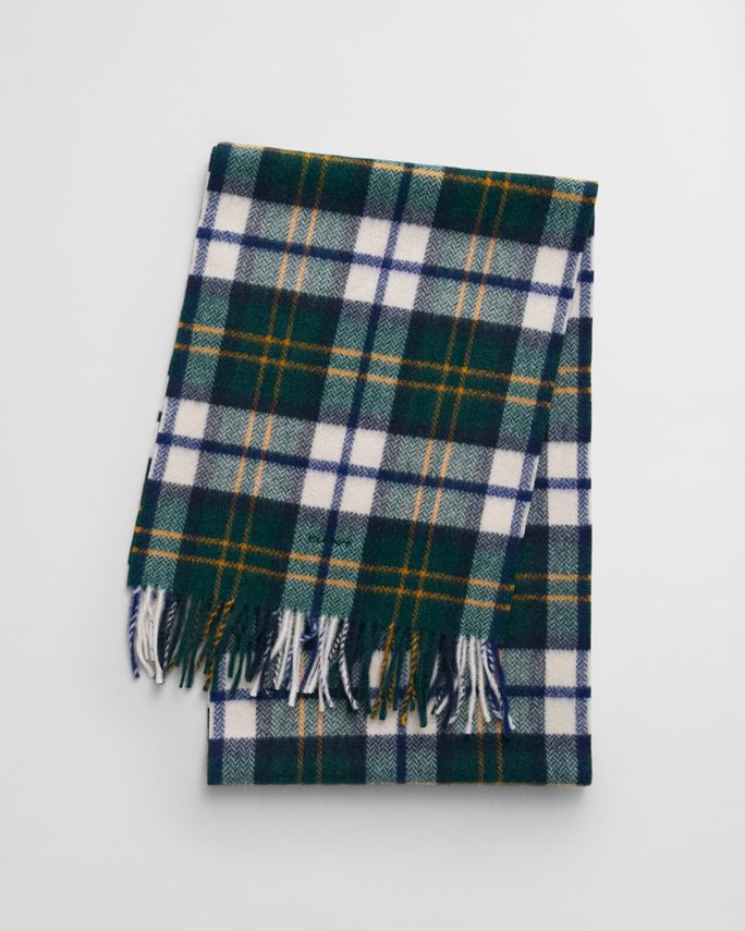 Herringbone Check Wool Woven Scarf