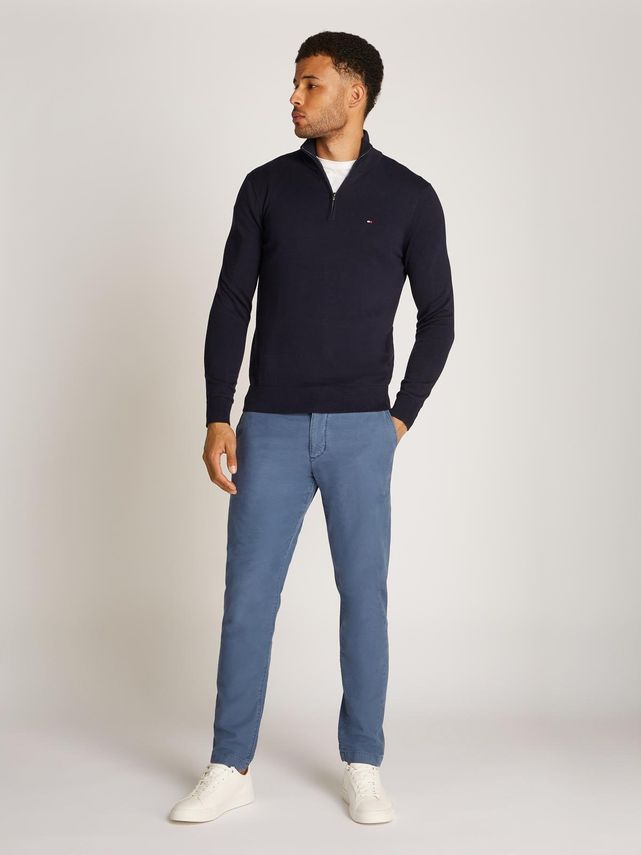 Essential Cotton Zip Mock