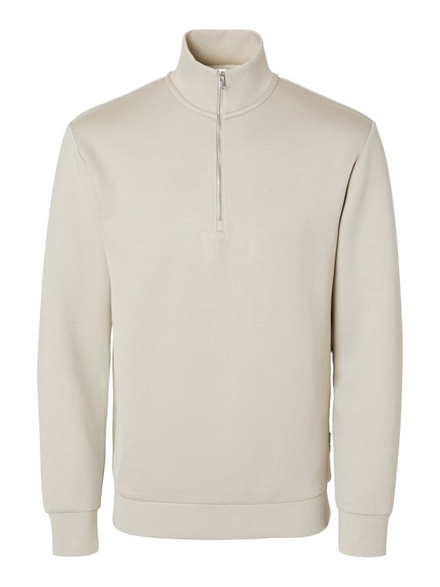 Slhemanuel Soft Zip High Neck Sweat
