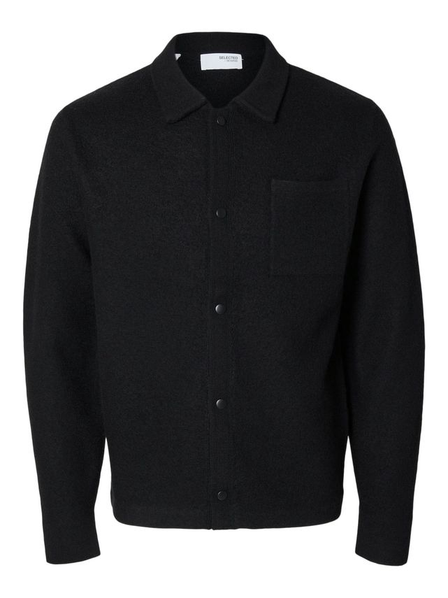 Slhreason Ls Knit Boiled Wool Cardi
