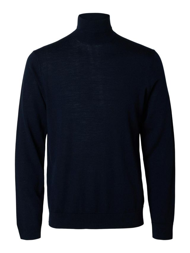 Slhtray Ls Knit Merino Roll Neck No