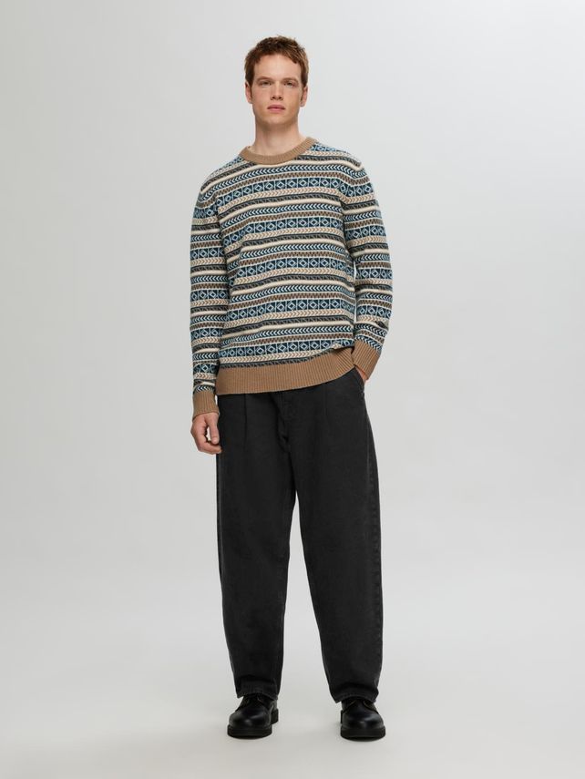 Slh220-loose Kobe Pleat 5431 Blk Jn