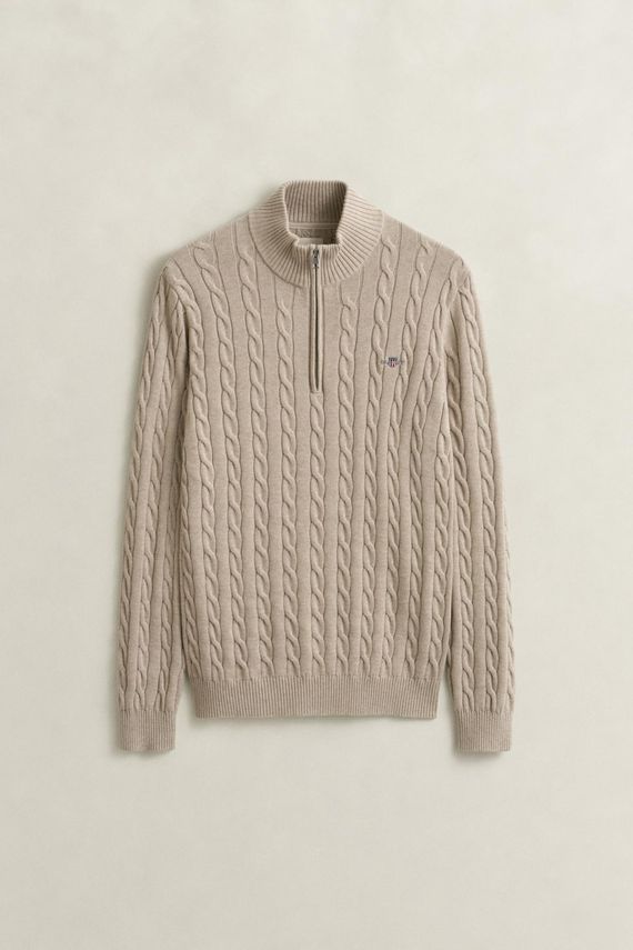 Cotton Cable Half Zip