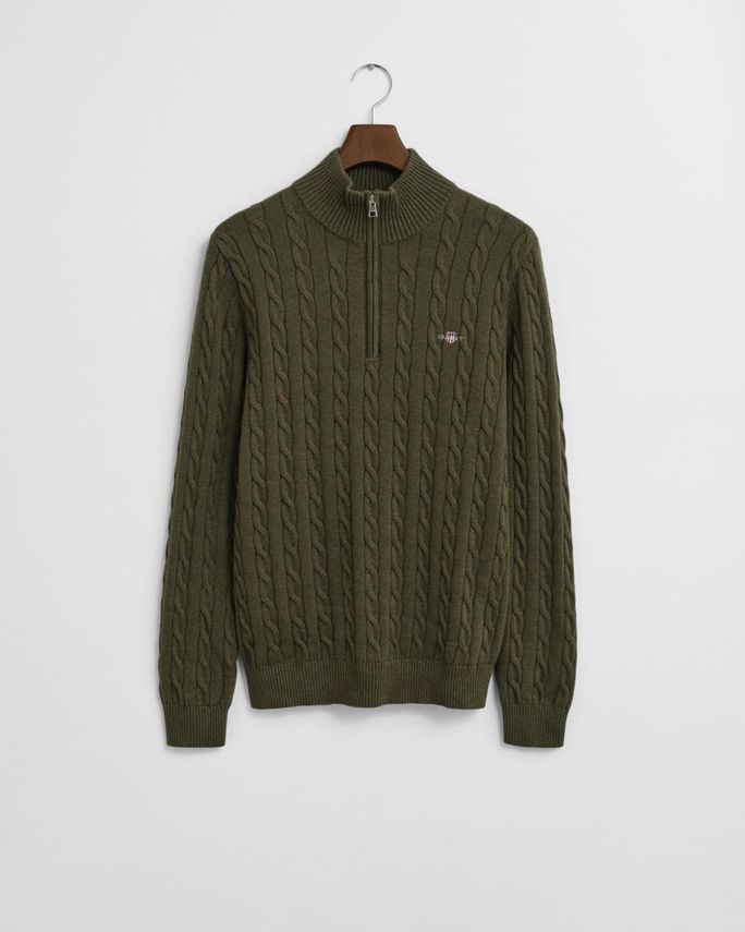 Cotton Cable Half Zip