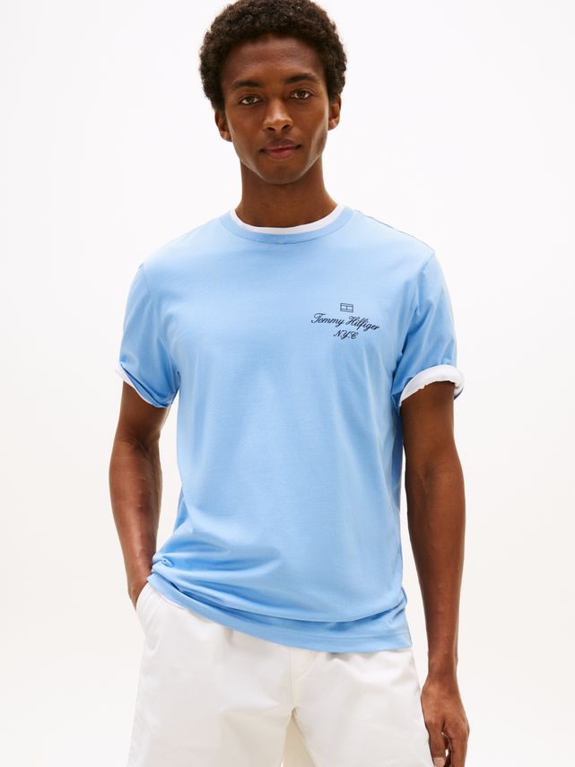 Outline Flag Script Tee