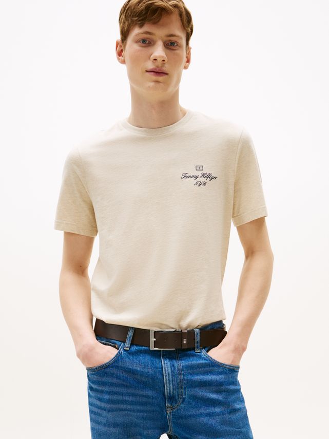 Outline Flag Script Tee