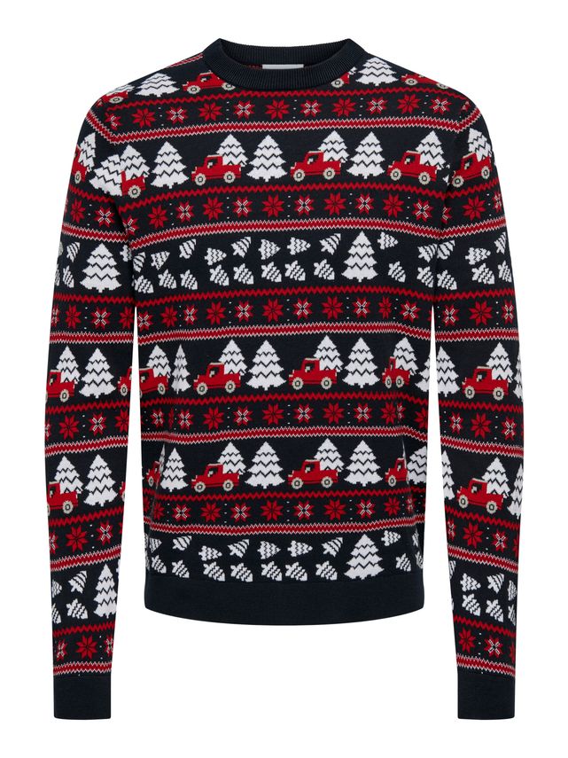 Onsxmas Reg 5 Jaq Crew Knit