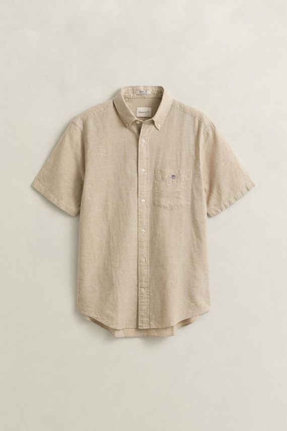 Reg Cotton Linen Ss Shirt