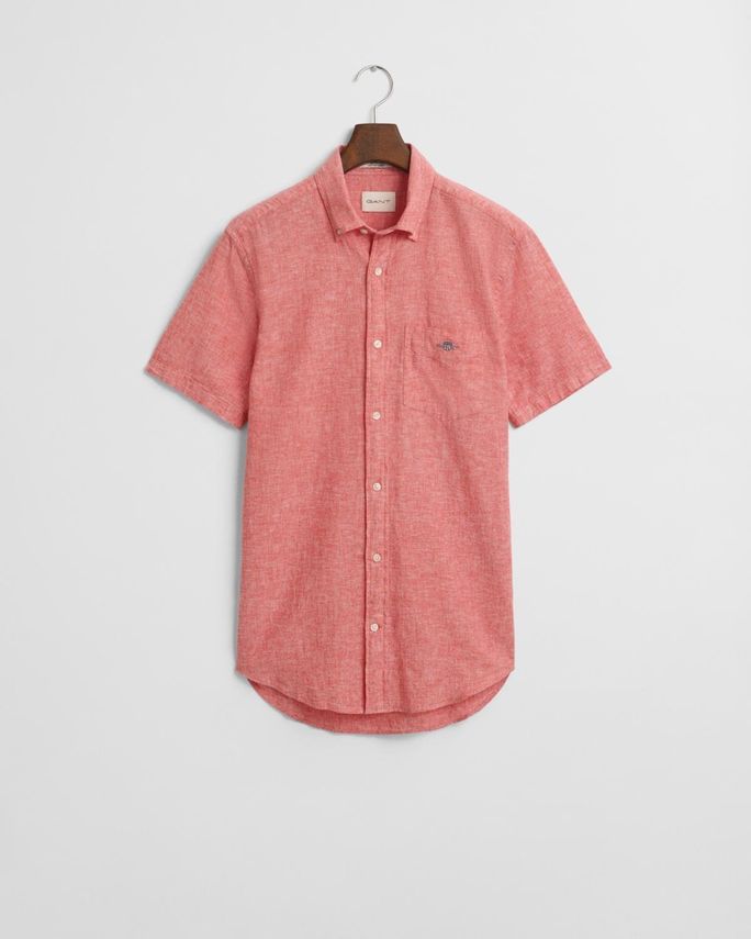 Reg Cotton Linen Ss Shirt