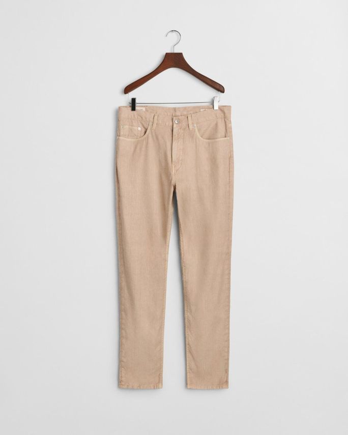 Slim Cot Linen Jeans