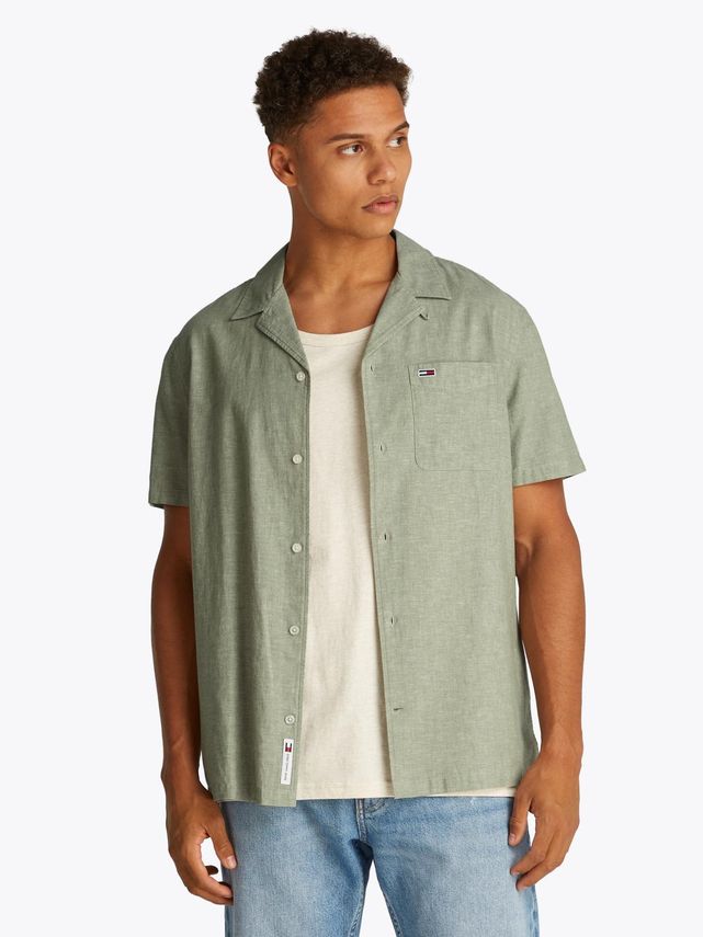 Tjm Linen Blend Camp Ss Ext