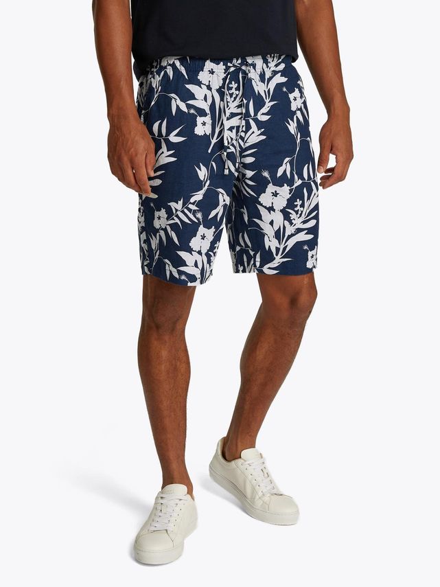 Harlem Po Linen Print Short