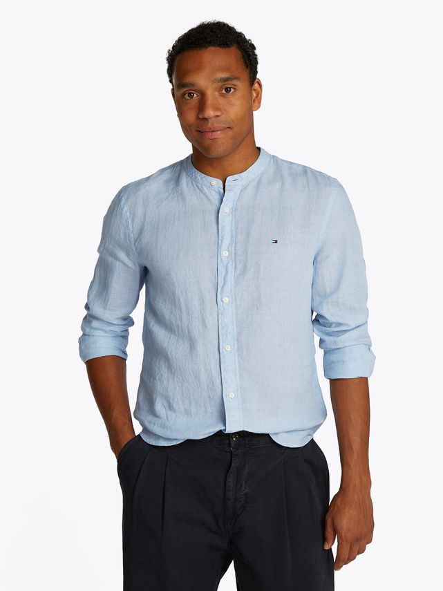 Pigment Dye Mao Collar Shirt