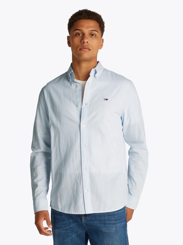 Tjm Reg Linen Blend Ls Shirt Ext