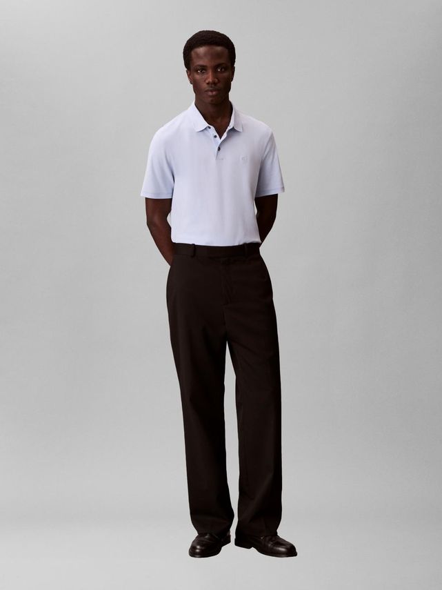 Ss Supima Chest Emb Polo